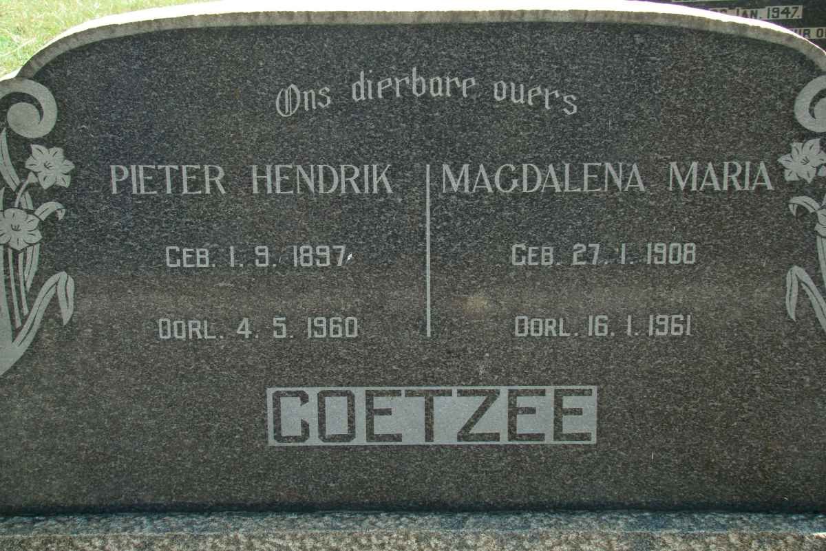 COETZEE Pieter Hendrik 1897-1960 &amp; Magdalena Maria 1908-1961