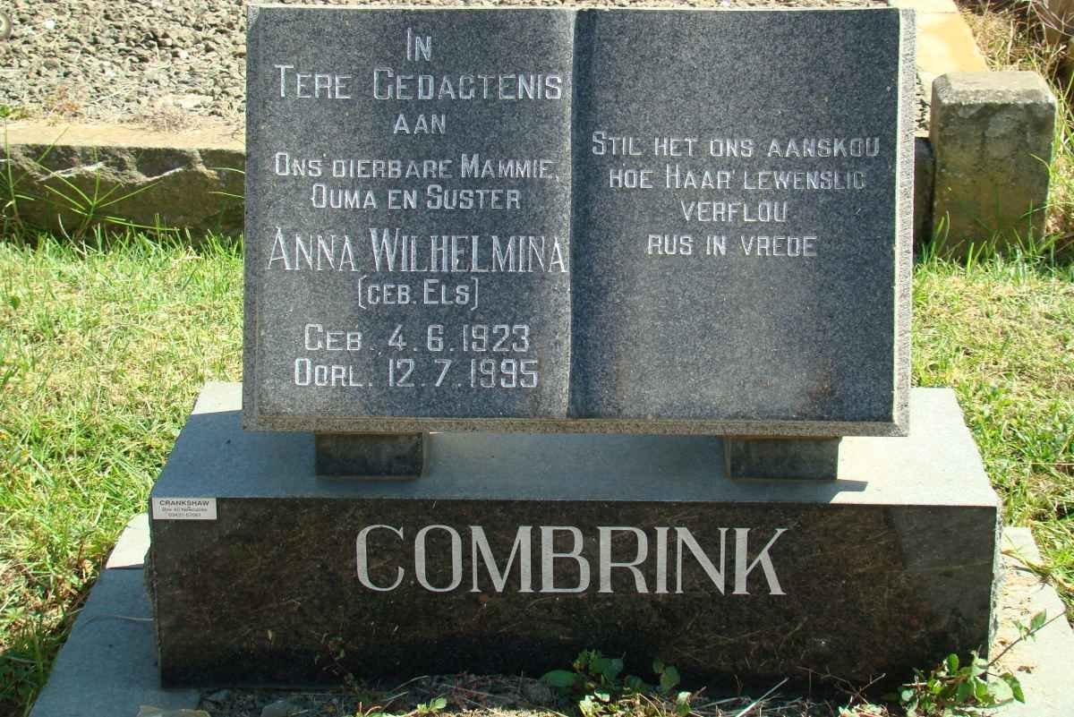 COMBRINK Anna Wilhelmina nee ELS 1923-1995