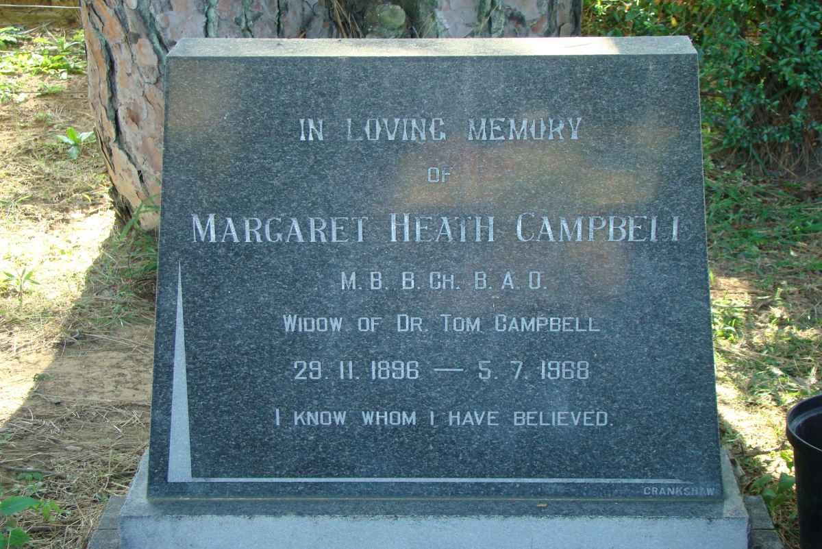 CAMPBELL Margaret Heath 1896-1968