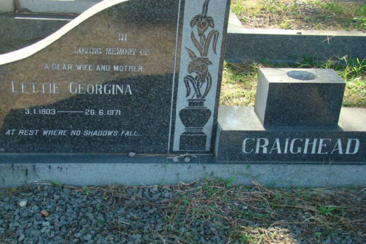 CRAIGHEAD Lettie Georgina 1903-1971