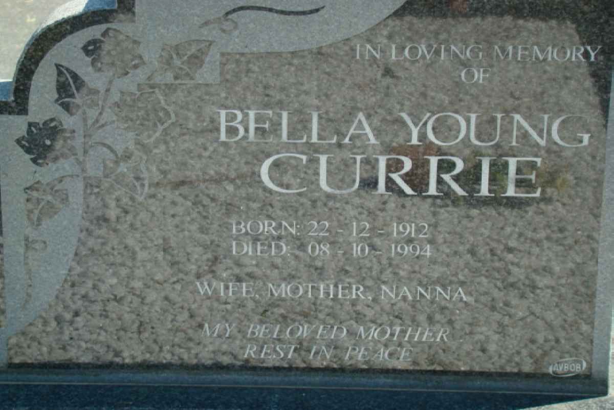 CURRIE Bella Young 1912-1994