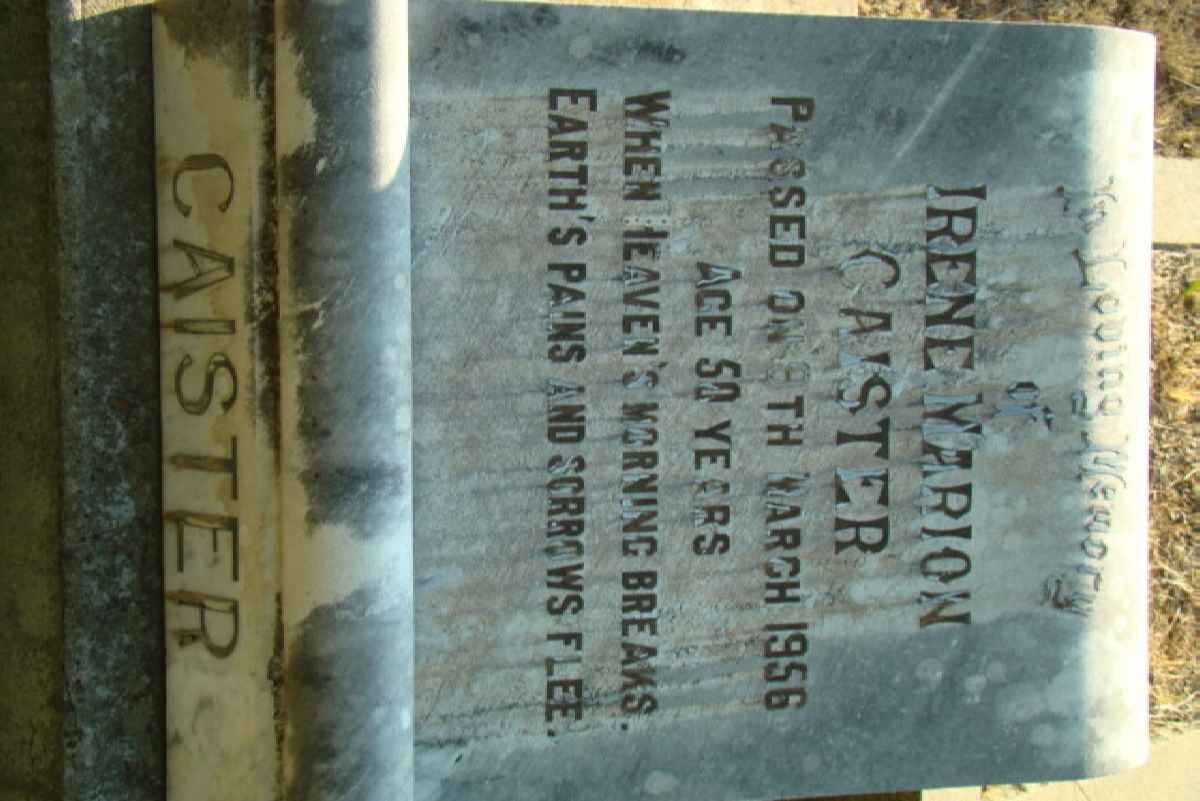 CAISTER Irene Marion -1956