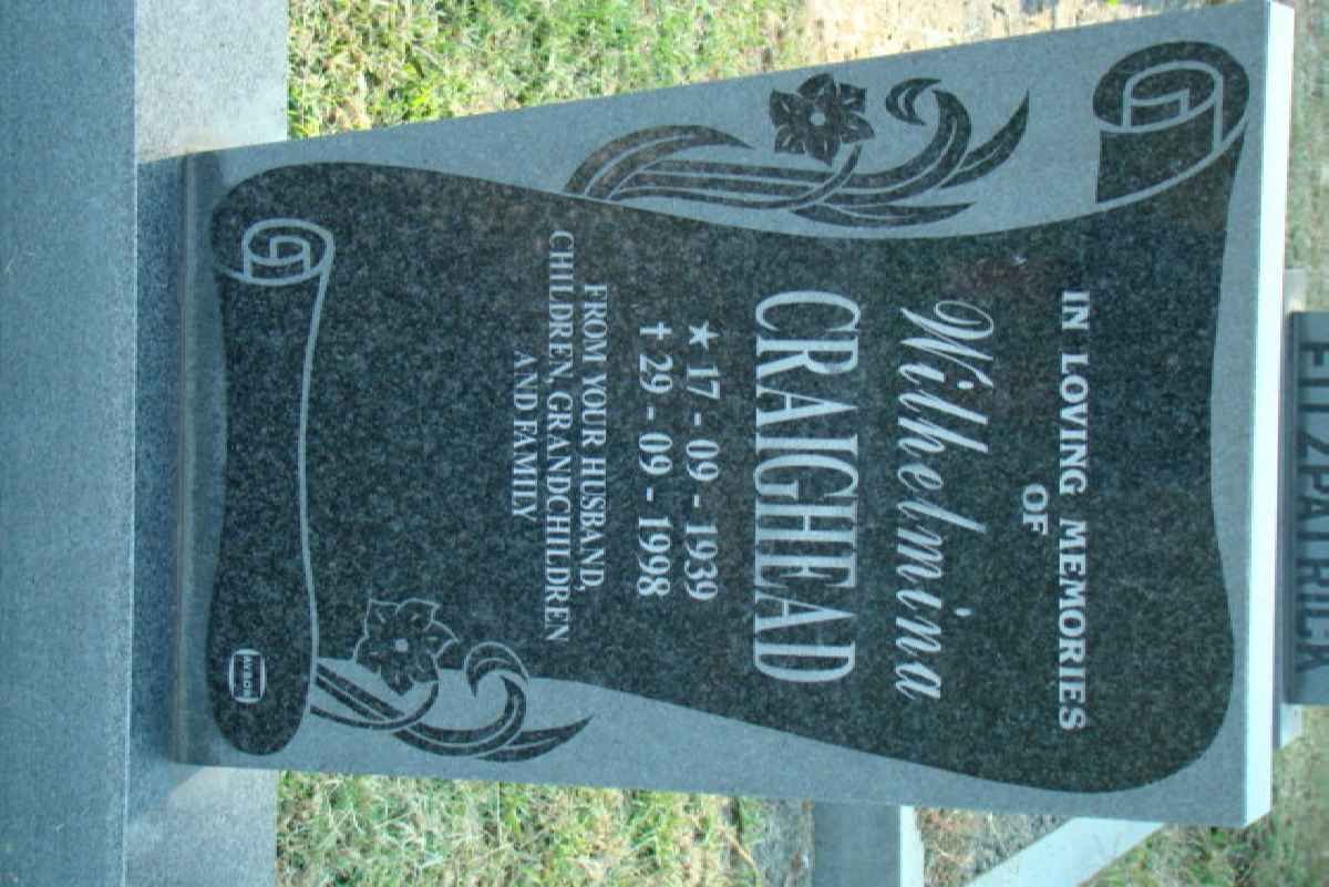 CRAIGHEAD Wilhelmina 1939-1998