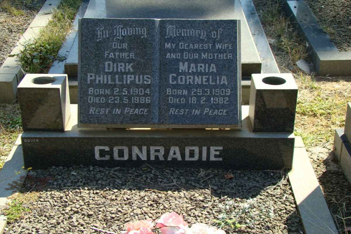 CONRADIE Dirk Phillipus 1904-1986 &amp; Maria Cornelia 1909-1982