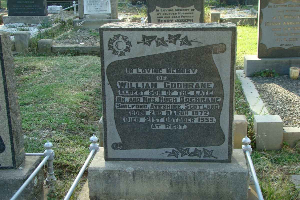 COCHRANE William 1872-1959