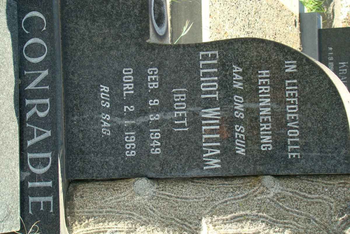 CONRADIE Elliot William 1949-1969