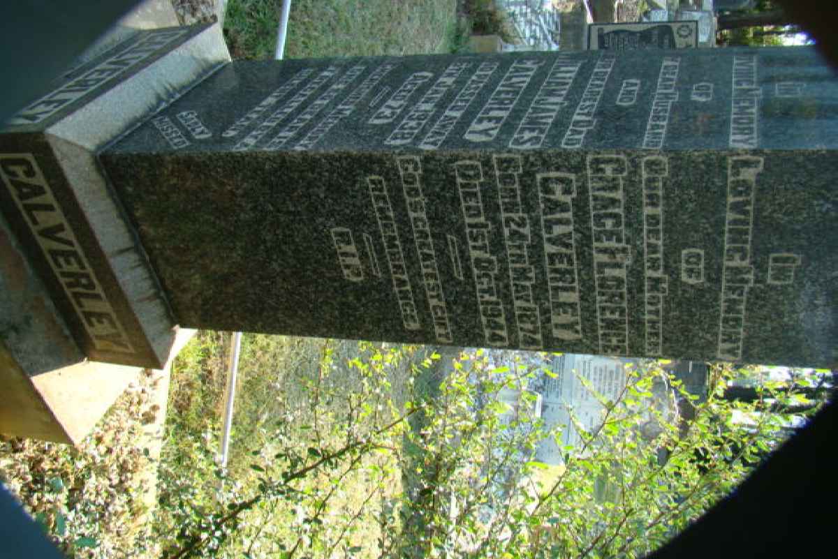 CALVERLEY William James -1938 &amp; Grace Florence 1874-1944