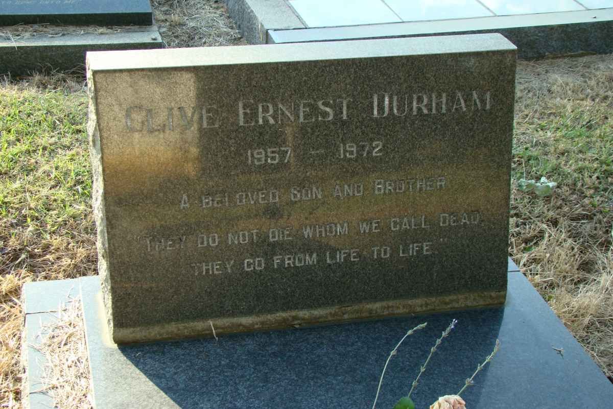 DURHAM Clive Ernest 1957-1972