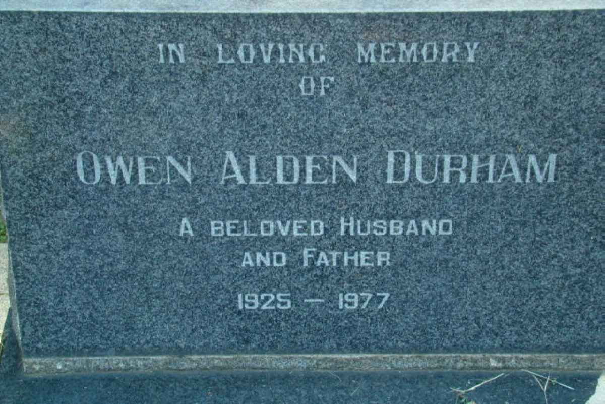 DURHAM Owen Alden 1925-1977