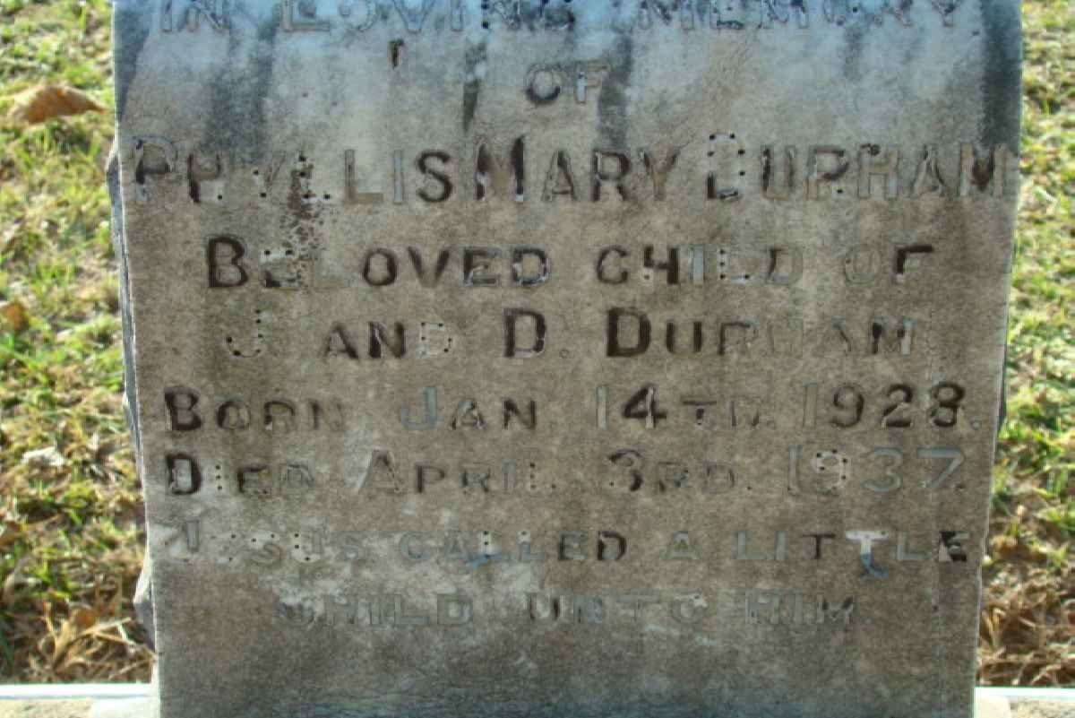 DURHAM Phyllis Mary 1923-1937