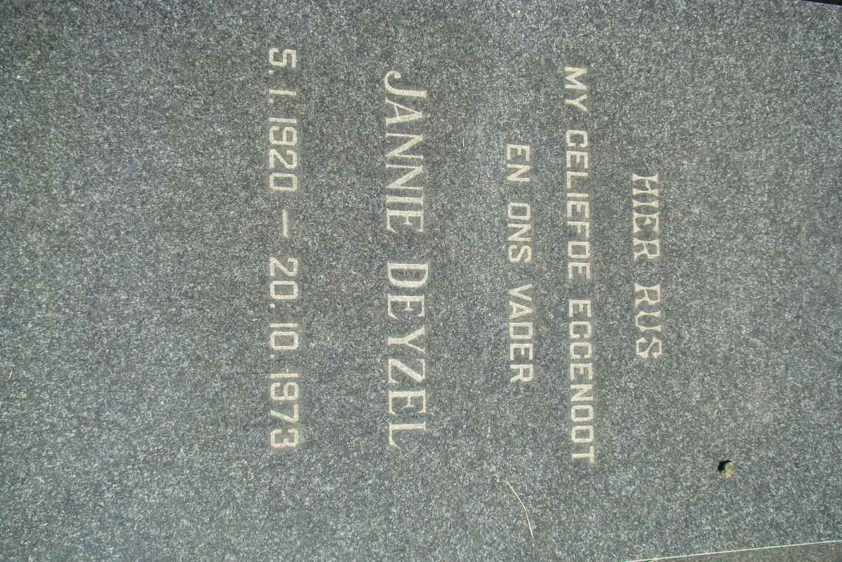 DEYZEL Jannie 1920-1973