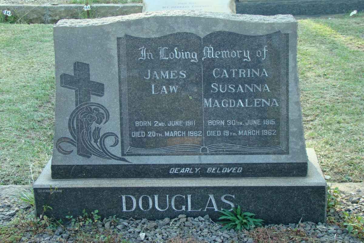 DOUGLAS James Law 1911-1962 &amp; Catrina Susanna Magdalena 1915-1962