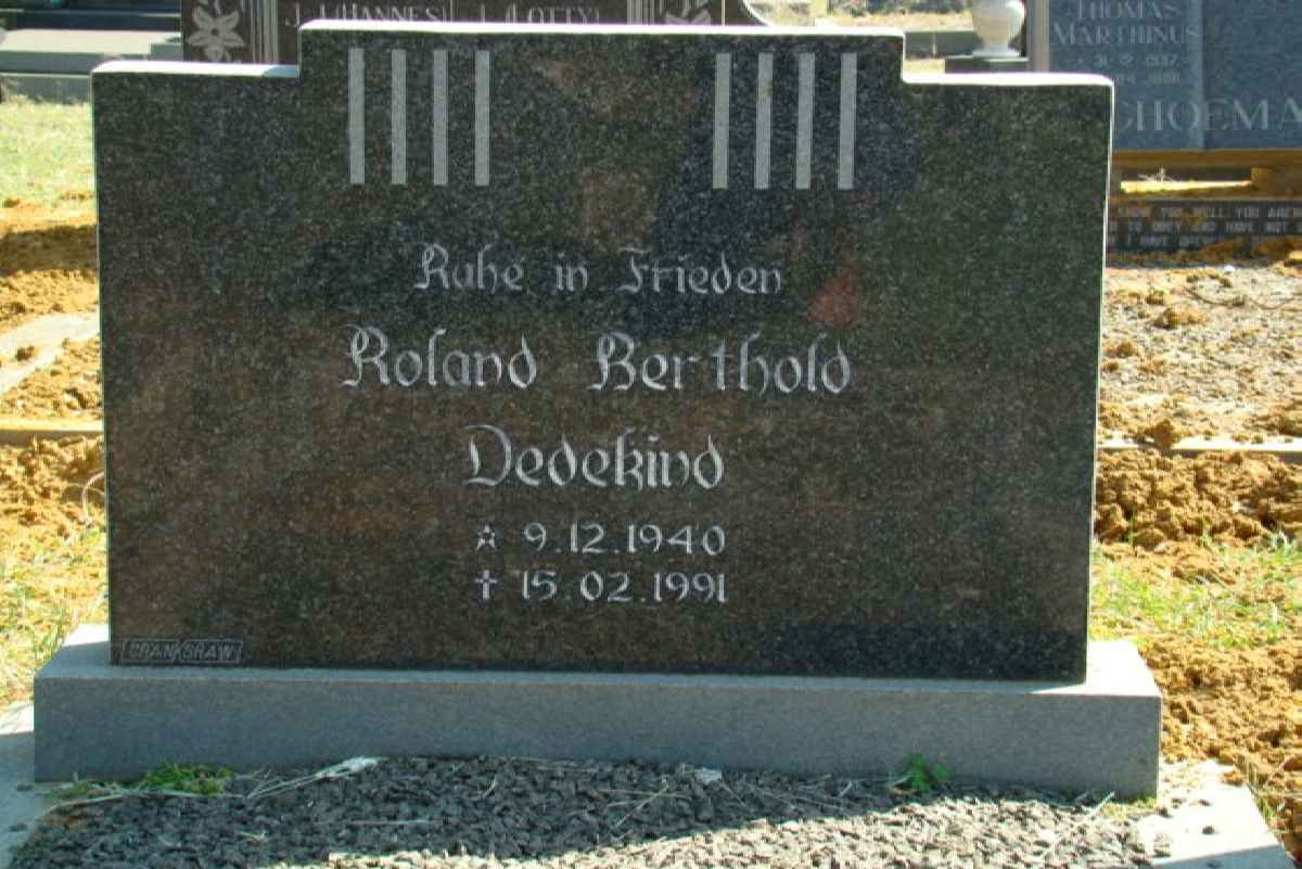 DEDEKIND Roland Berthold 1940-1991