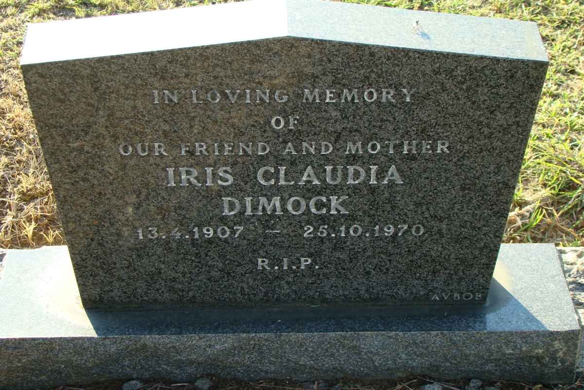 DIMOCK Iris Claudia 1907-1970