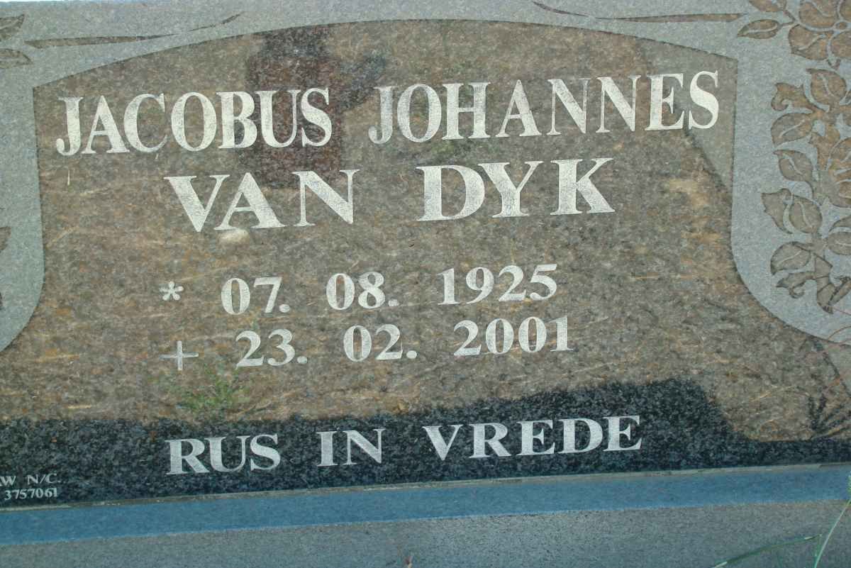 DYK Jacobus Johannes, van 1925-2001