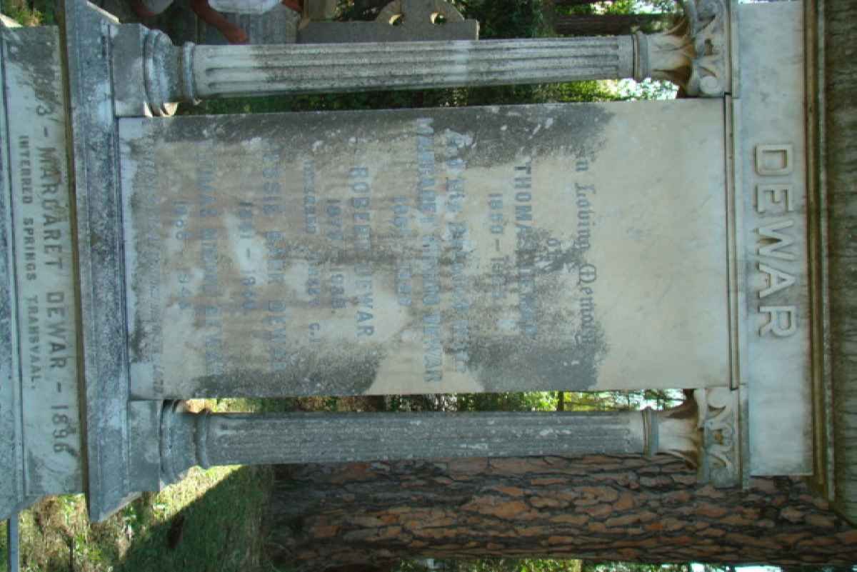 DEWAR Thomas 1850-19?? &amp; Margaret ?