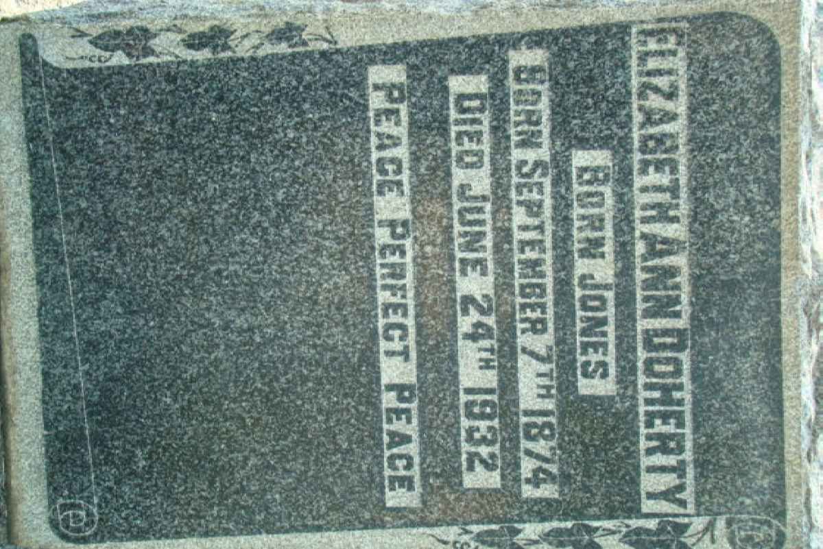 DOHERTY Elizabeth Ann nee JONES 1874-1932