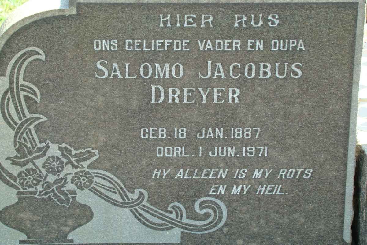 DREYER Salomo Jacobus 1887-1971