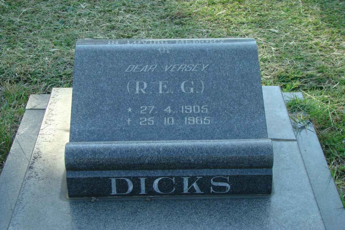 DICKS R.E.G. 1905-1985