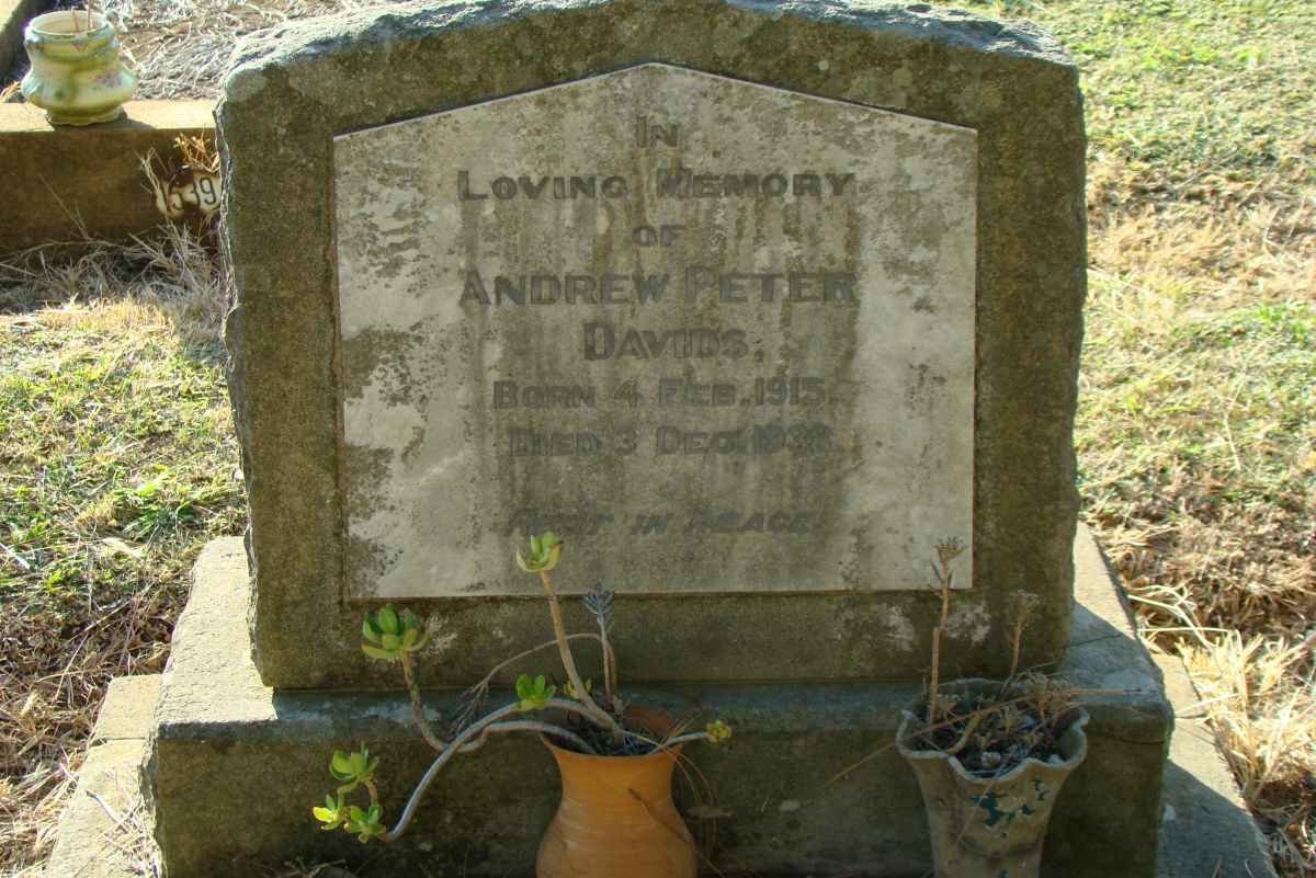 DAVIDS Andrew Peter 1915-1938
