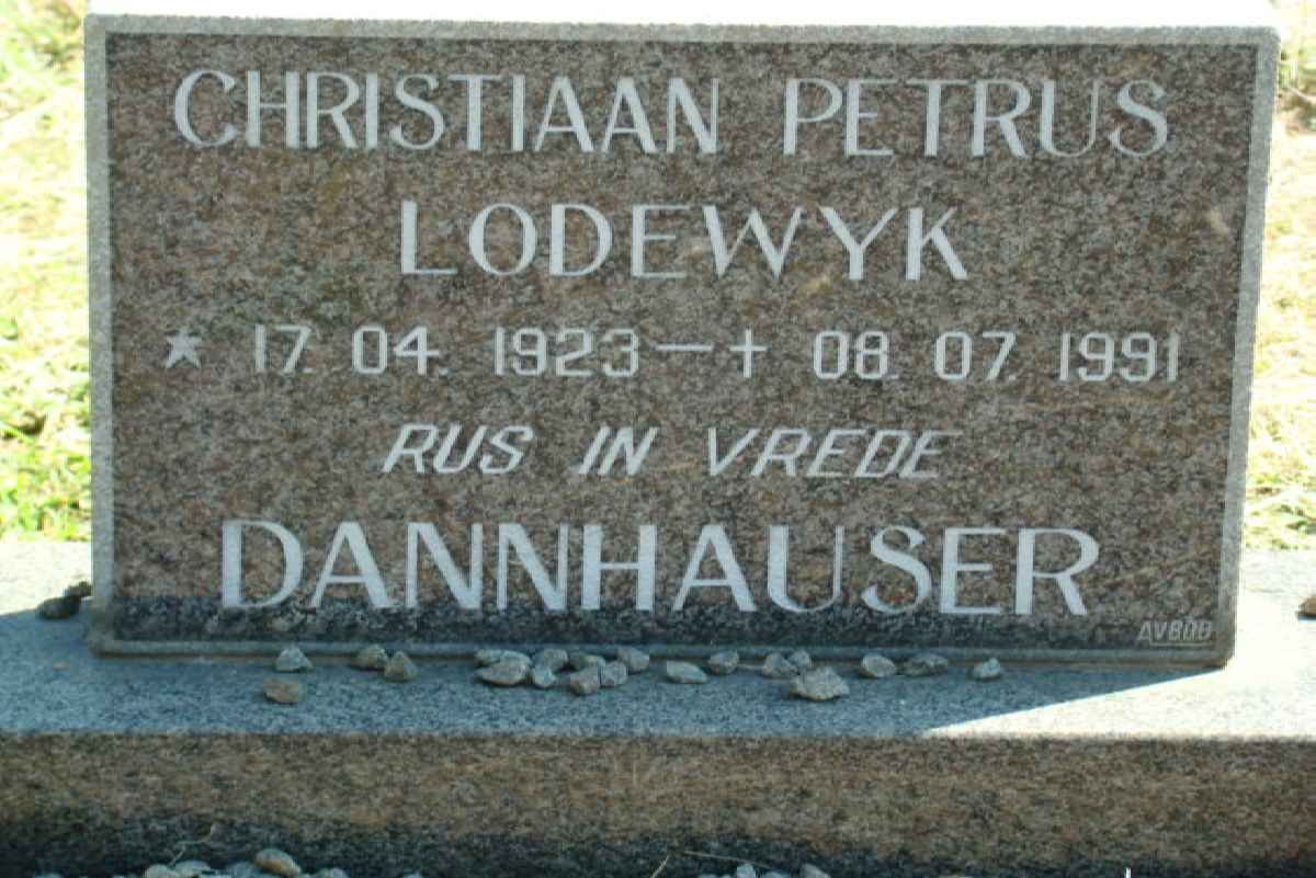 DANNHAUSER Christiaan Petrus Lodewyk 1923-1991
