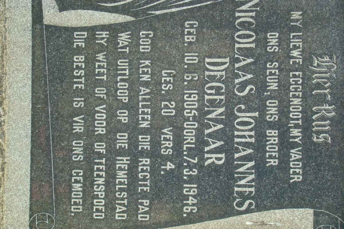 DEGENAAR Nicolaas Johannes 1905-1946