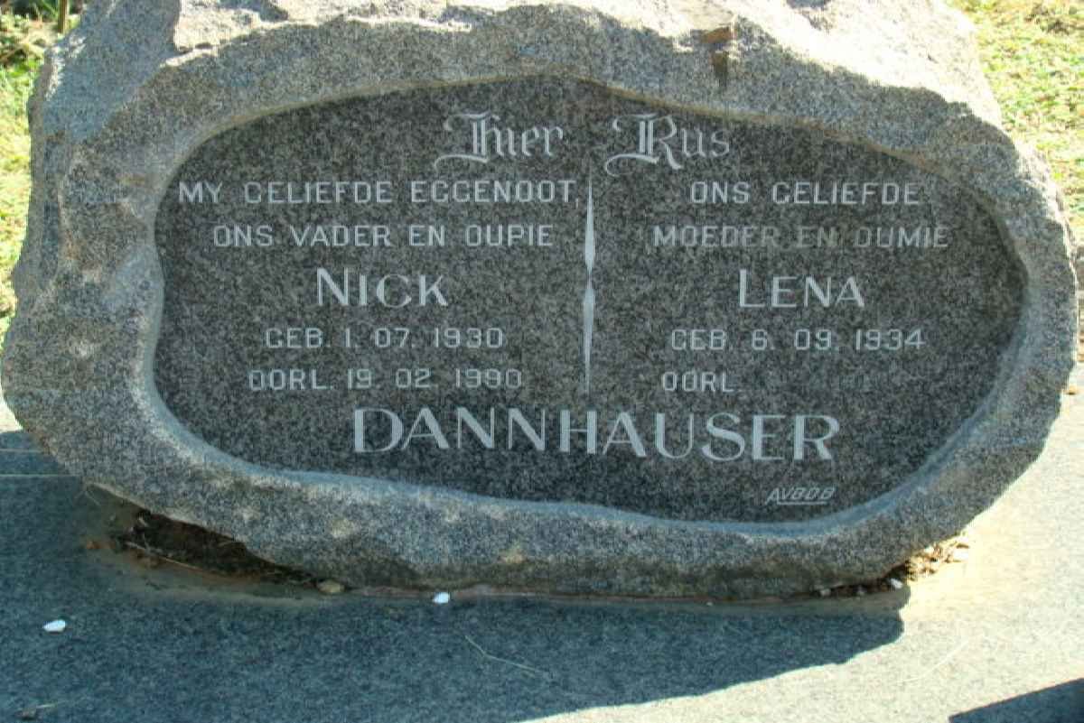 DANNHAUSER Nick 1930-1990 &amp; Lena 1934-