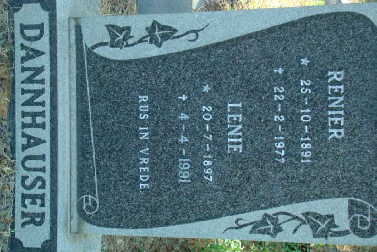 DANNHAUSER Renier 1891-1977 &amp; Lenie 1897-1991