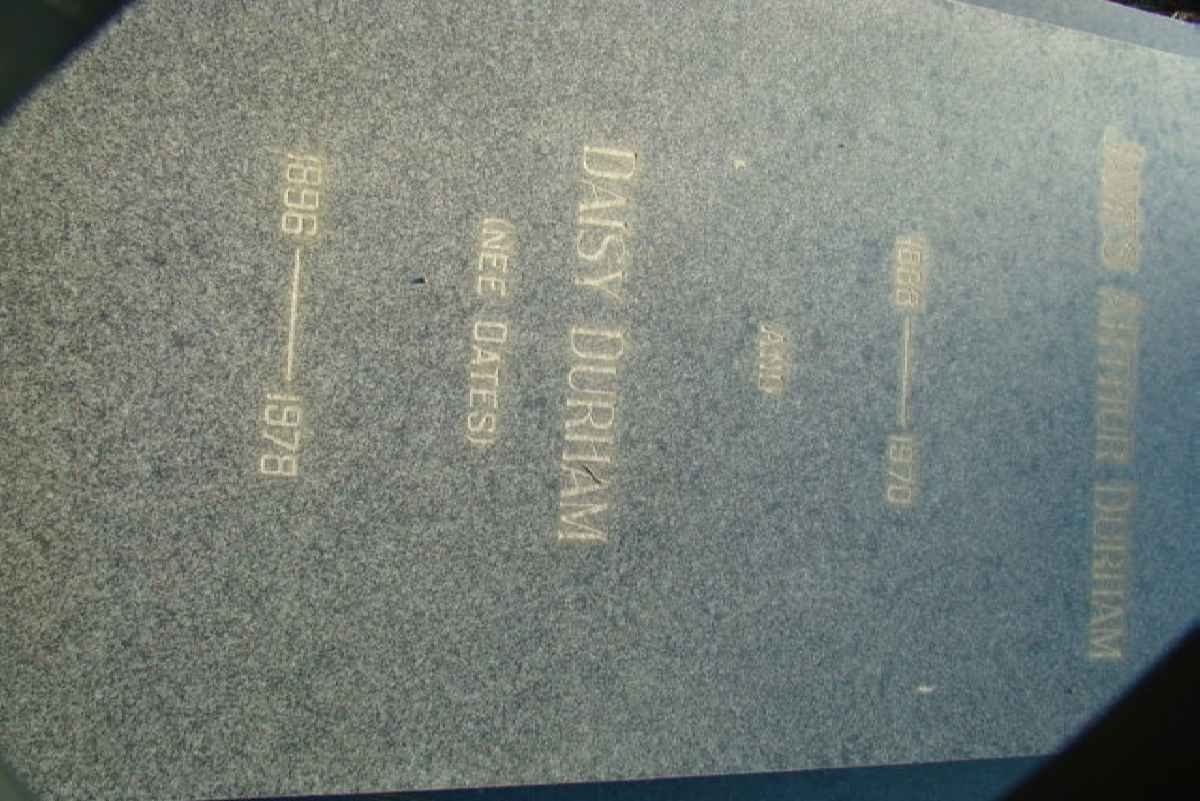 DURHAM Daisy nee OATES 1896-1978