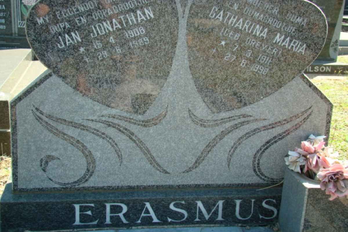 ERASMUS Jan Jonathan 1908-1989 &amp; Catharina Maria DREYER 1911-1998