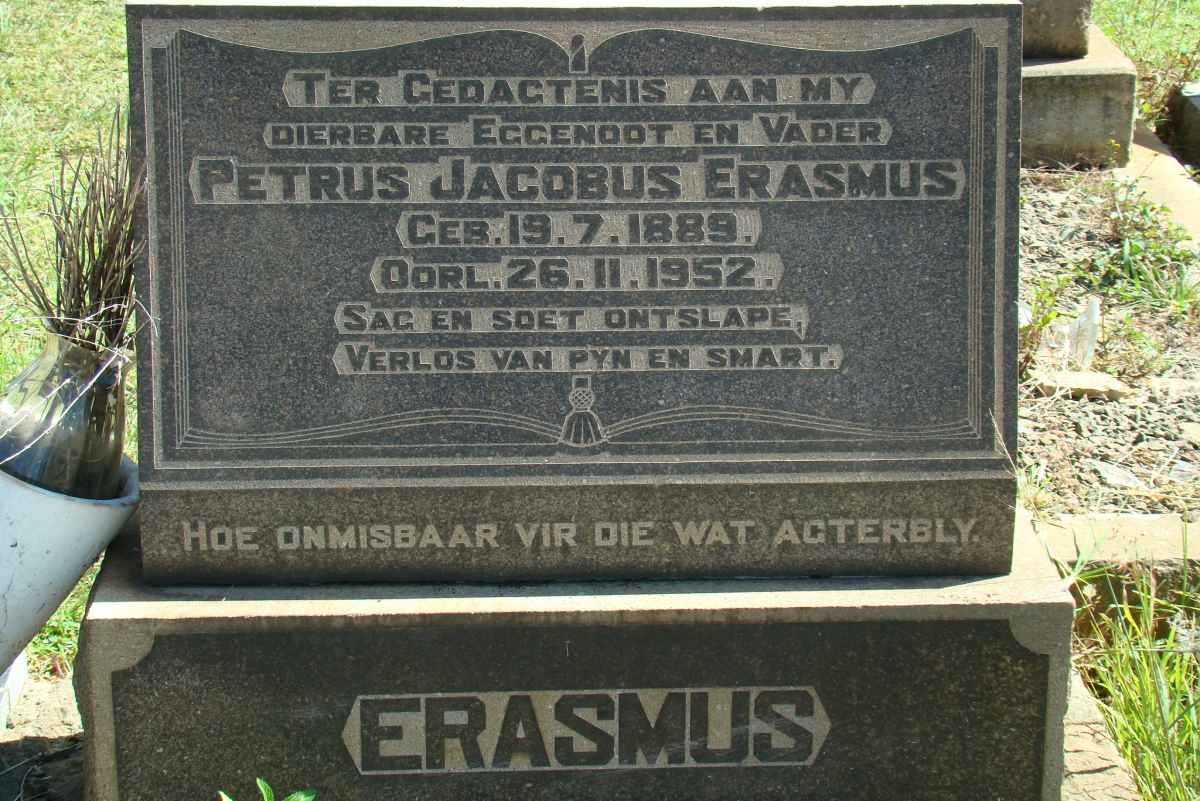 ERASMUS Petrus Jacobus 1889-1952