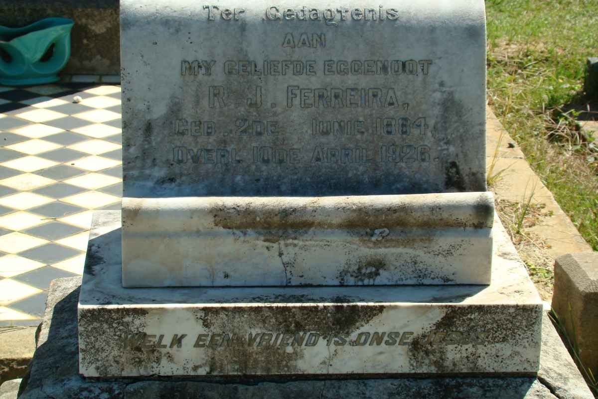FERREIRA R.J. 1884-1926