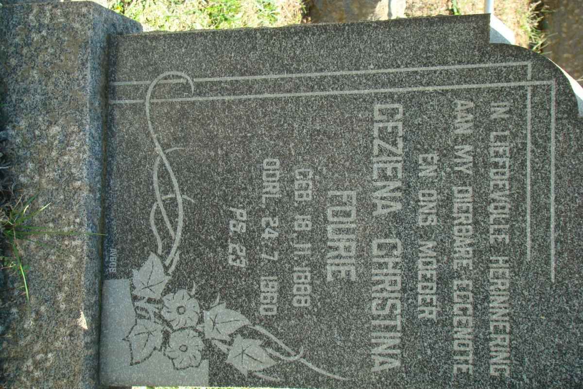 FOURIE Geziena Christina 1888-1960