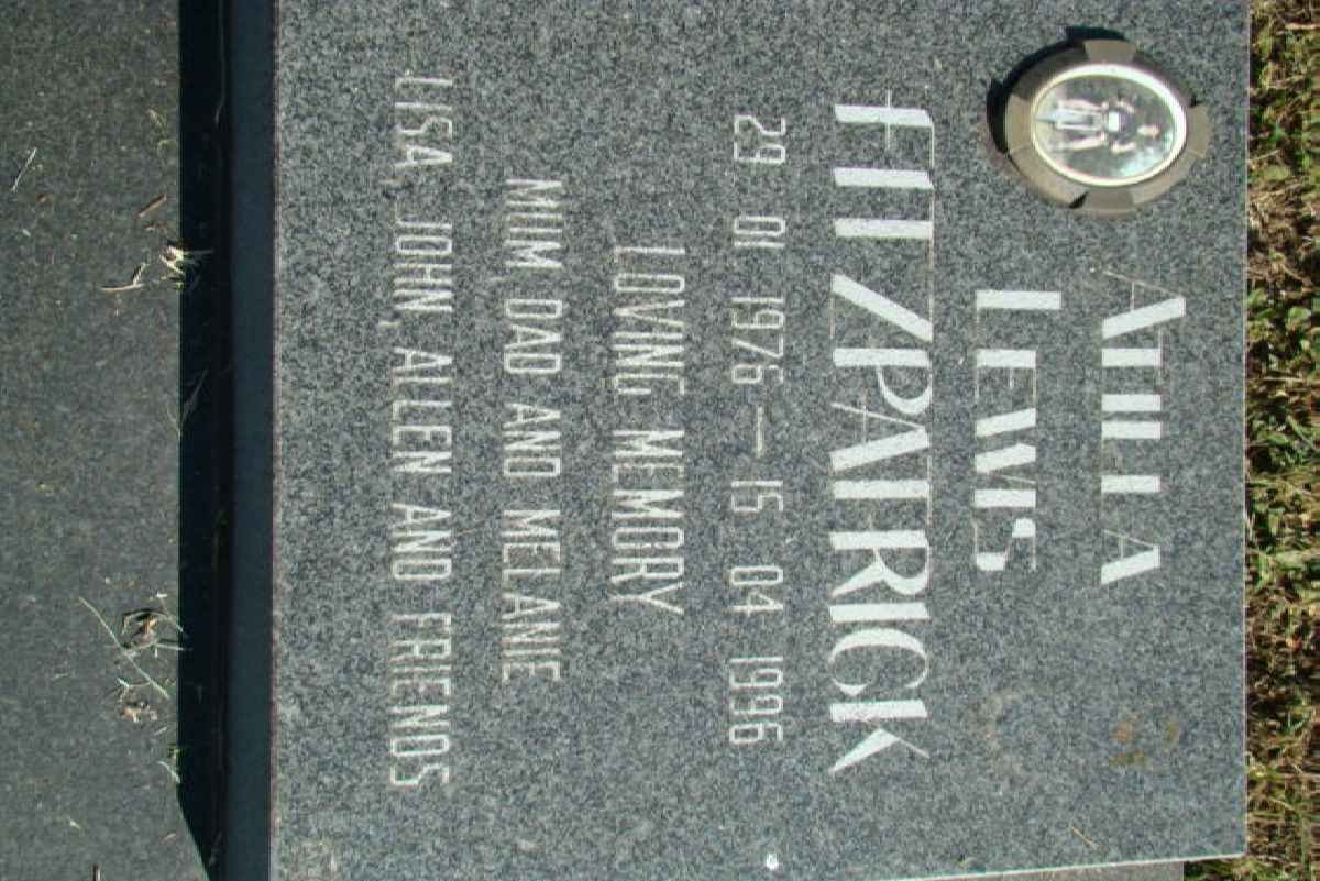 FITZPATRICK Atilla Lewis 1976-1996
