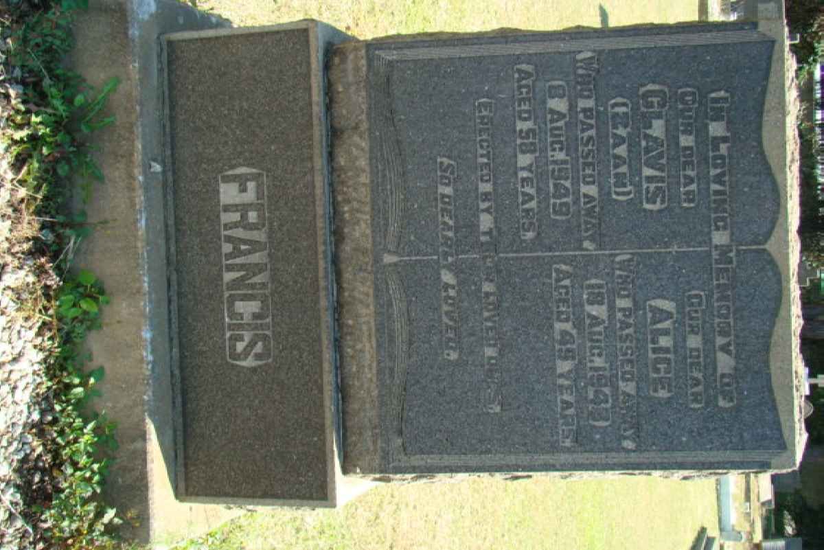 FRANCIS Glavis -1949 &amp; Alice -1949