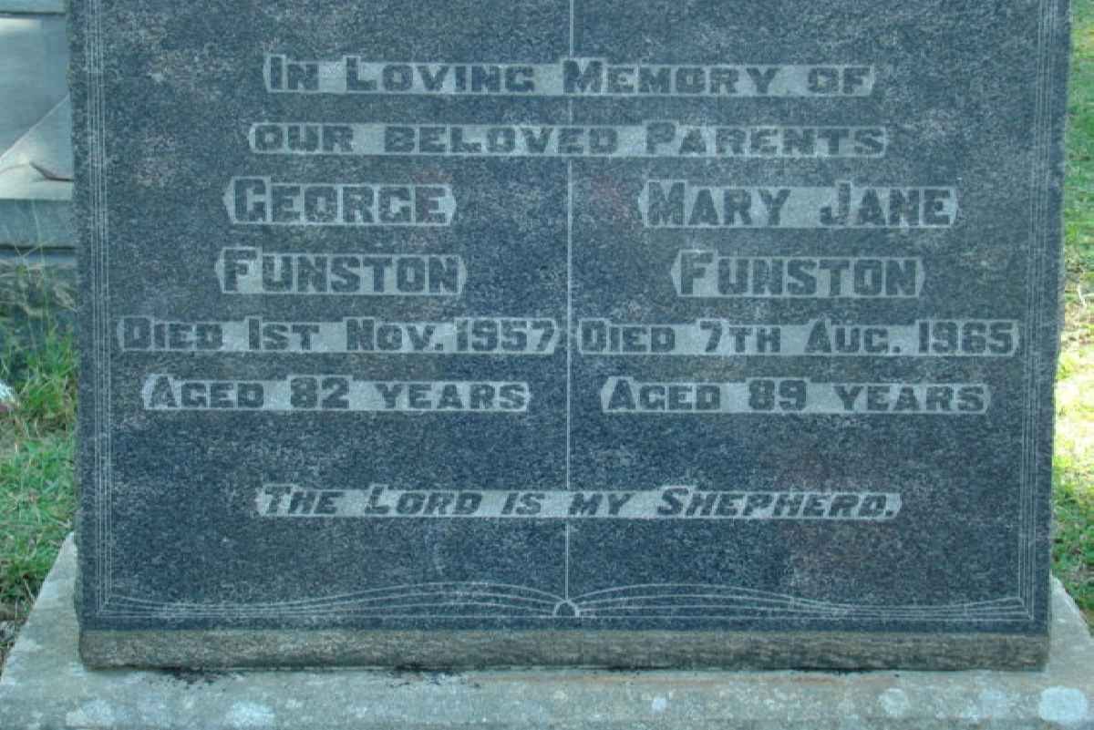FUNSTON George -1957 &amp; Mary Jane -1965