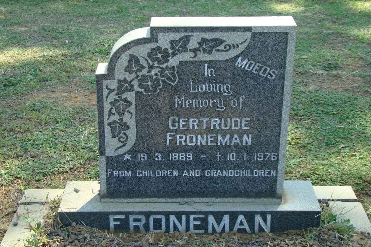 FRONEMAN Gertrude 1889-1976
