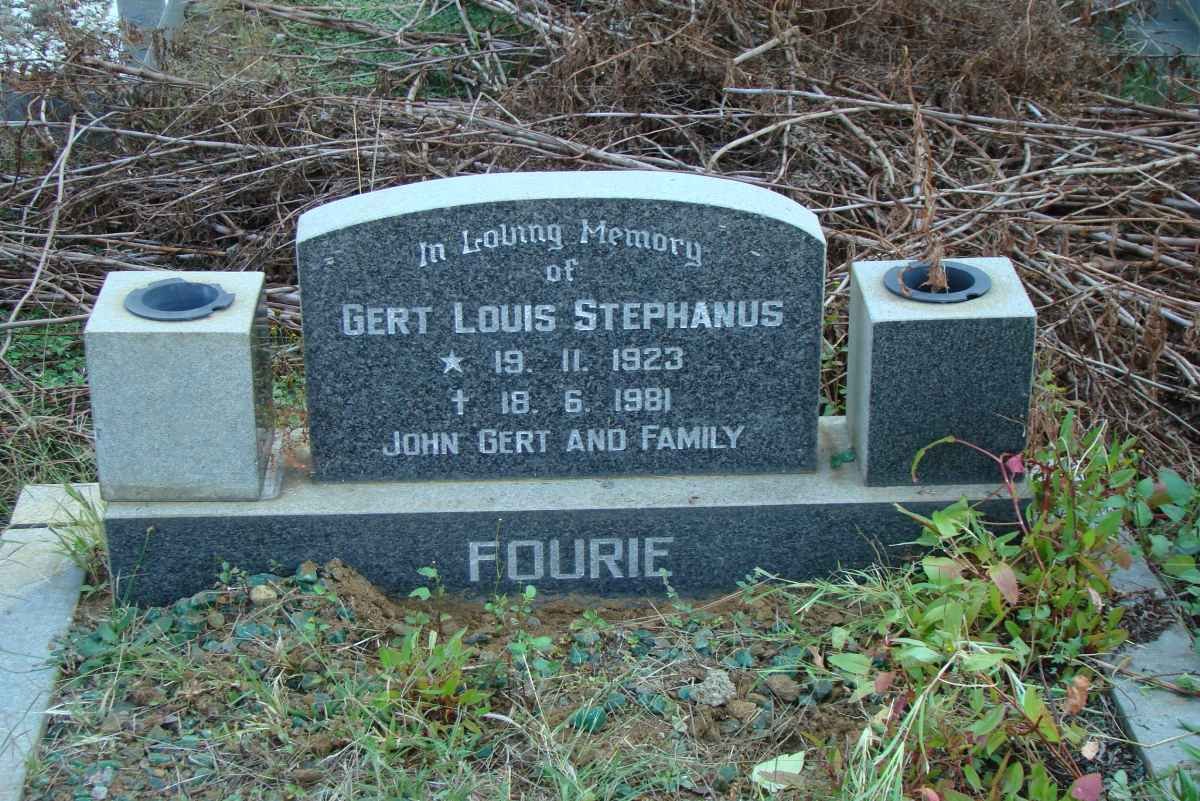 FOURIE Gert Louis Stephanus 1923-1981