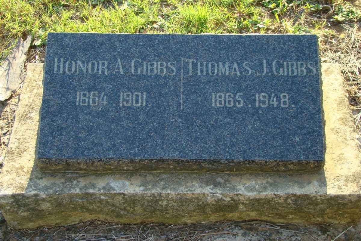 GIBBS Thomas J. 1865-1948 &amp; Honor A. 1864-1901