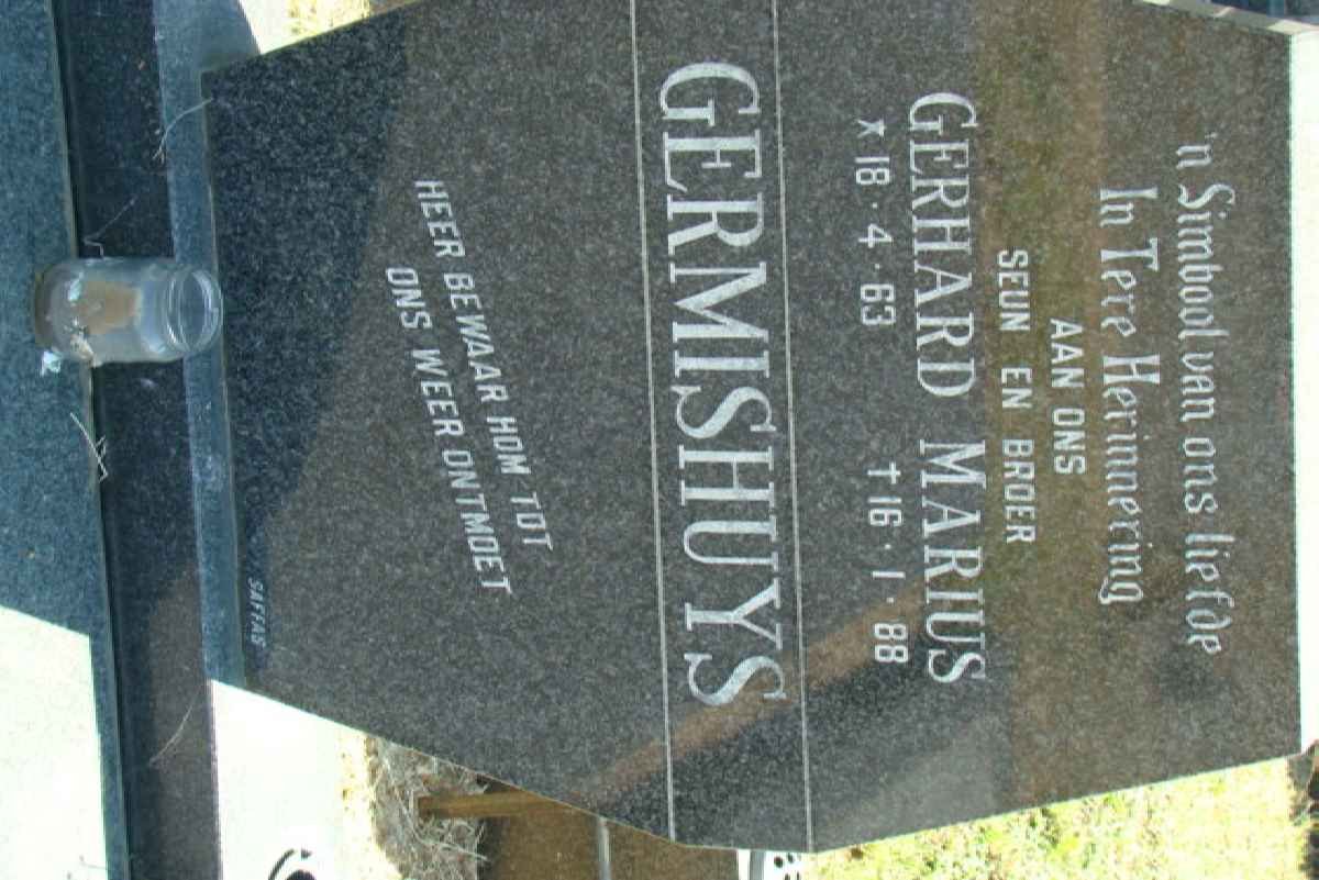 GERMISHUYS Gerhard Marius 1963-1988