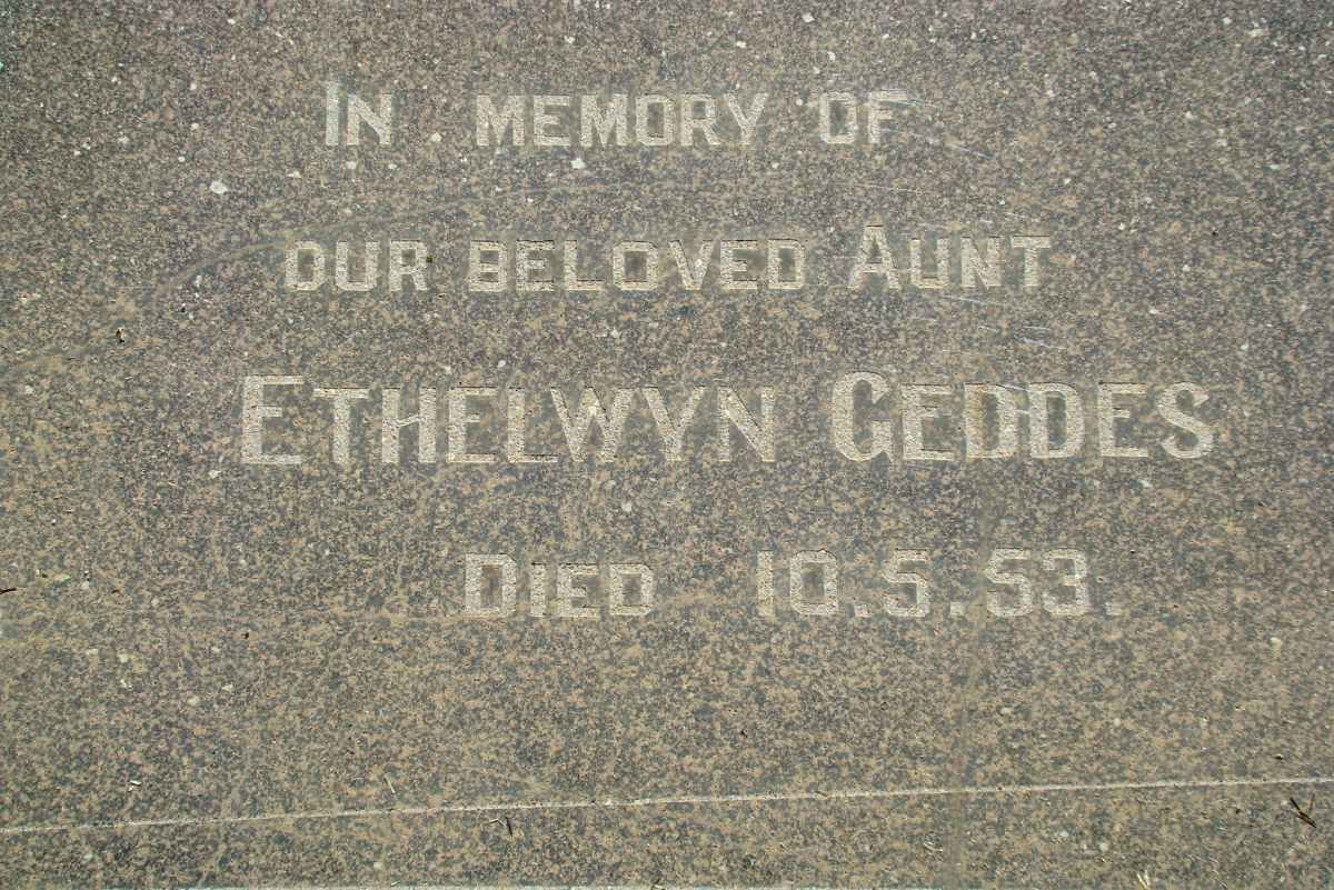 GEDDES Ethelwyn -1953