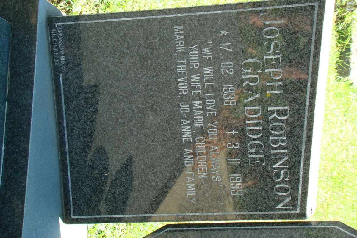 GRADIDGE Joseph Robinson 1938-1993