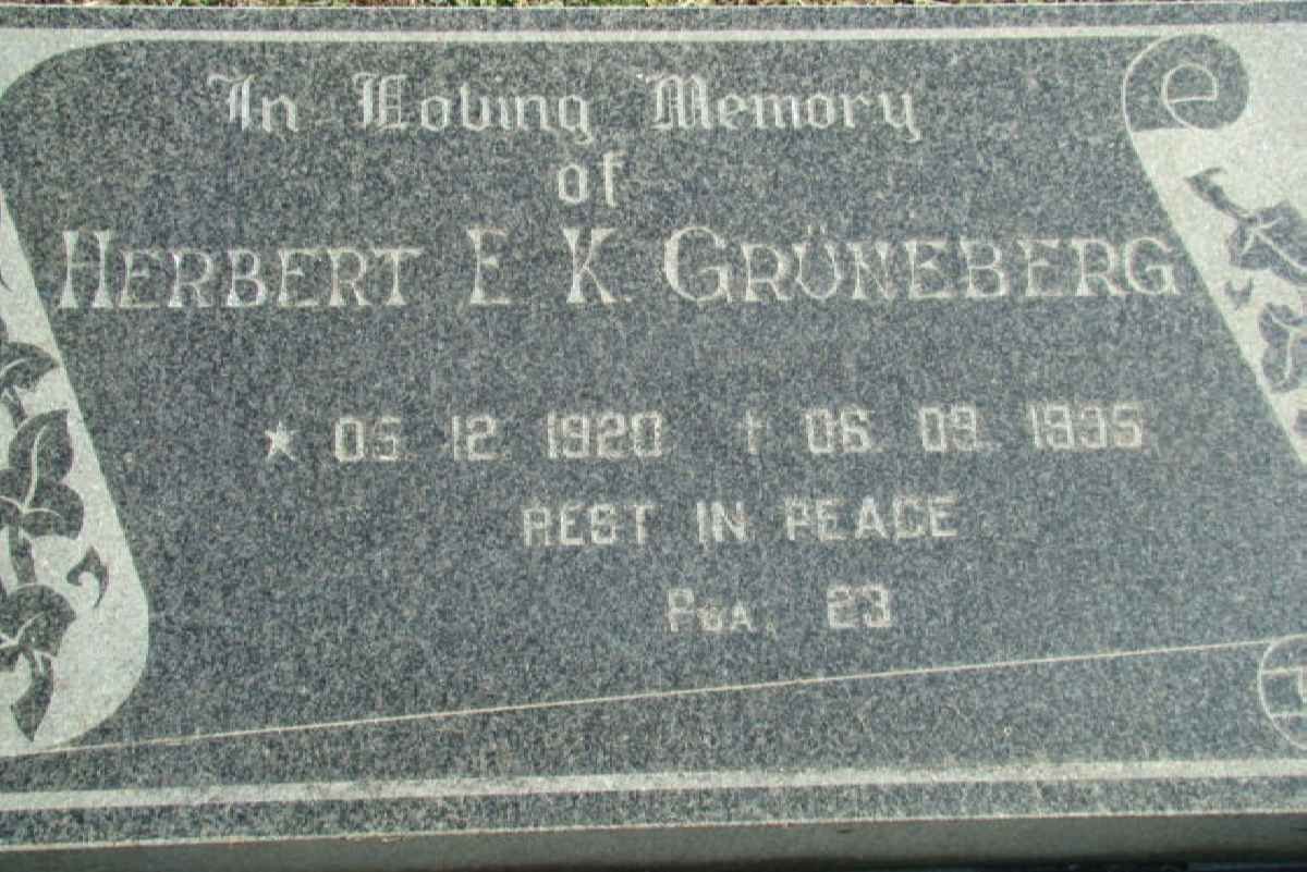 GRUNEBERG Herbert E.K. 1920-1995