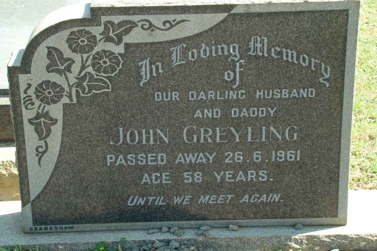 GREYLING John -1961