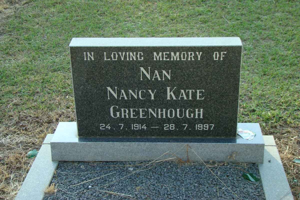 GREENHOUGH Nancy Kate 1914-1997