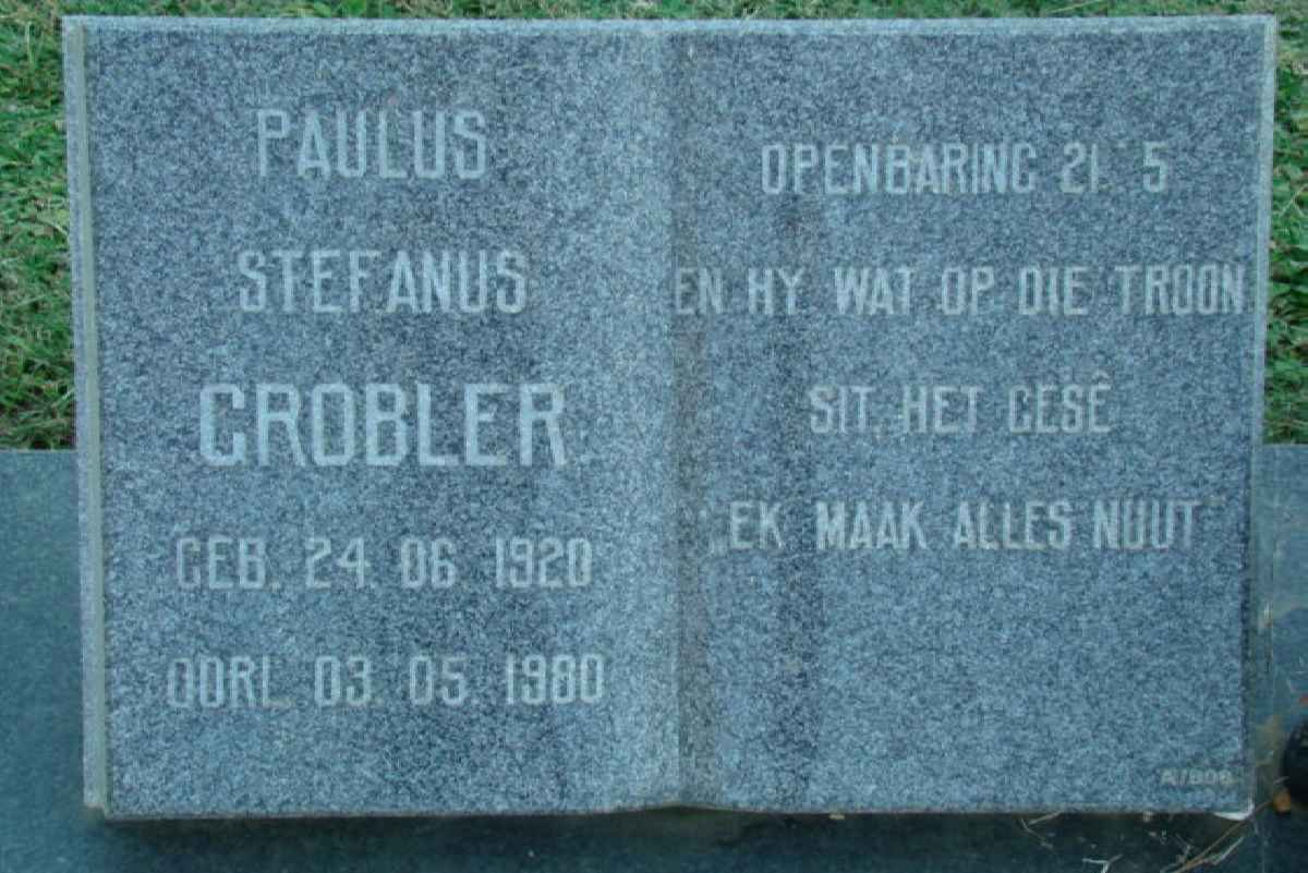 GROBLER Paulus Stefanus 1920-1980