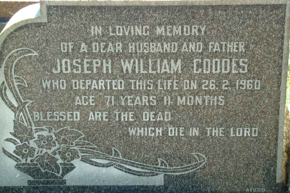 GOODES Joseph William -1960