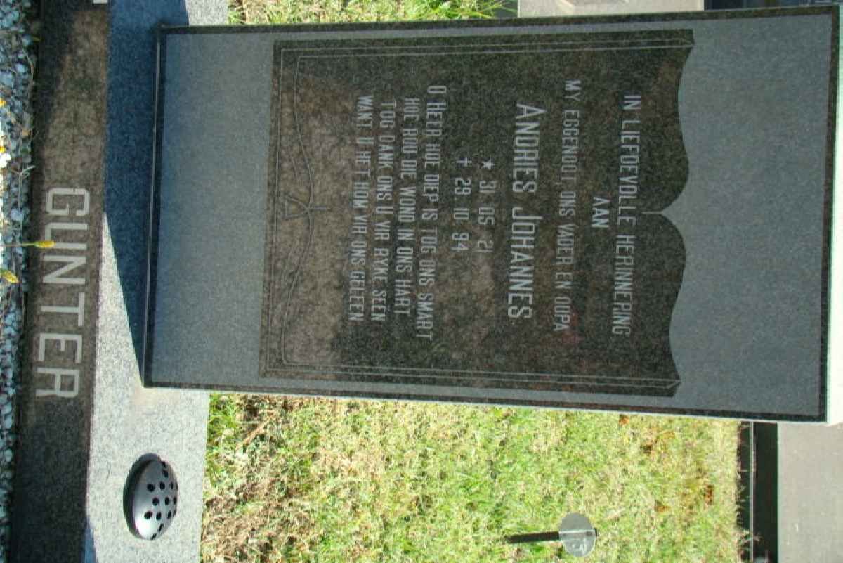 GUNTER Andries Johannes 1921-1994