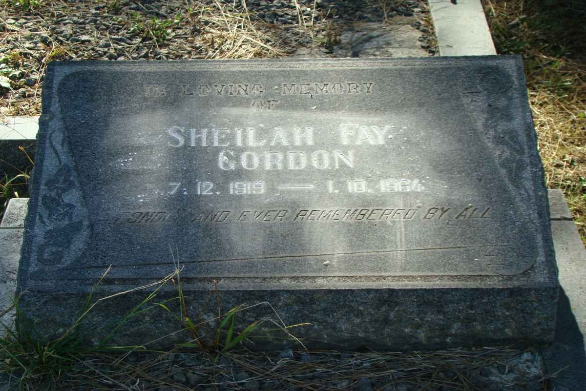 GORDON Sheila Fay 1919-1964