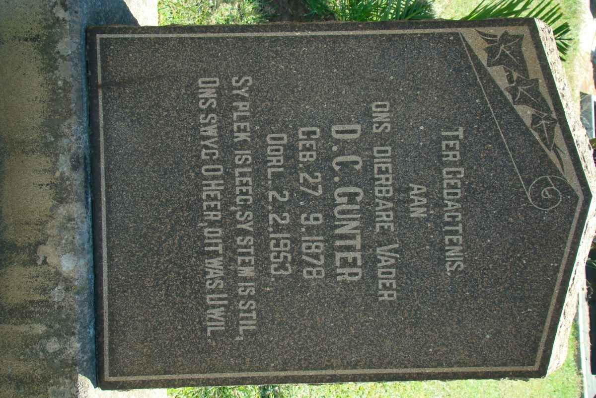 GUNTER D.C. 1878-1953